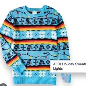 ALDI gear bundle winter lights Christmas sweater adult medium and pet medium
